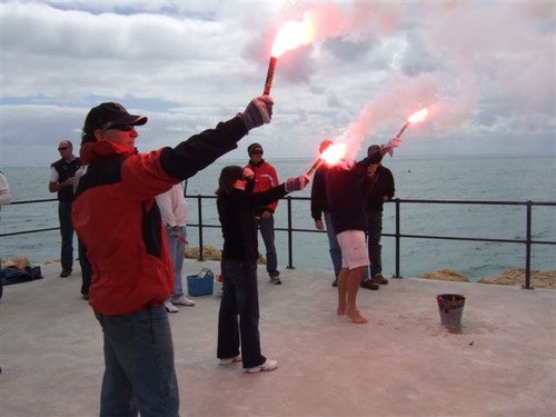 Sea Safety Survival - flare drill © SW